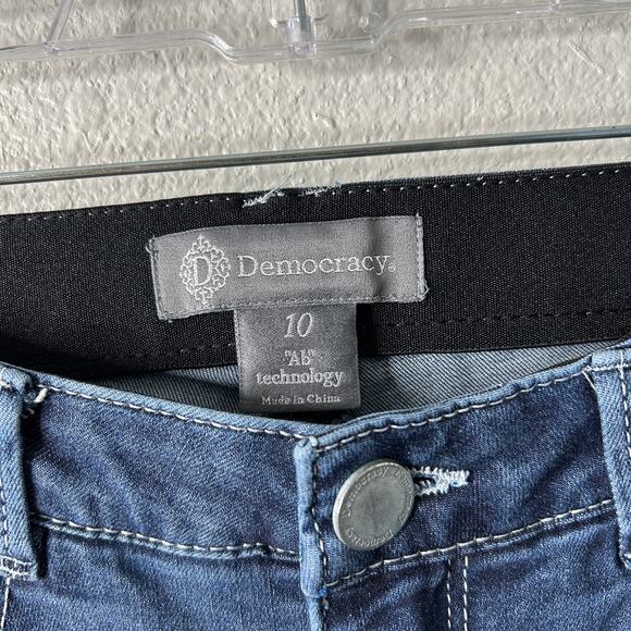 Democracy Ab Solution High Rise Skinny Jeans Blue 10 Ankle Stretch Denim - Picture 4 of 9